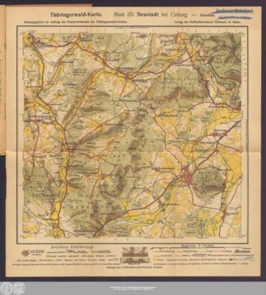 Thüringerwald-Karte. Blatt 33: Neustadt bei Coburg — Schalkau.