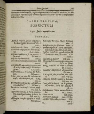 Caput Tertium. Subjectum Hujus Juris repræsentans.