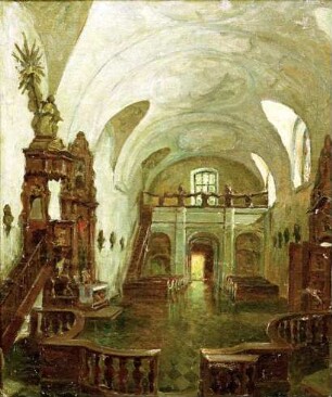 unbenannt [Kircheninneres mit Tonnengewölbe]