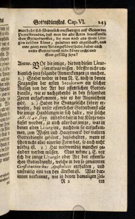 243-251, Antw. Vor diejenige, die von diesen Liturgien etwas ...