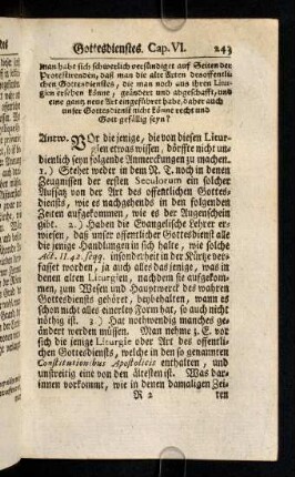243-251, Antw. Vor diejenige, die von diesen Liturgien etwas ...