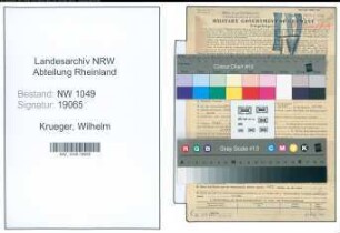 Entnazifizierung Wilhelm Krueger , geb. 19.05.1885 (Bueroangestellter)
