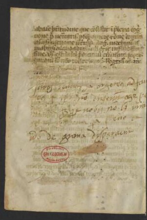 Schlussschrift (teilw. abgerieben) und Notiz (18. Jh.) (Nachträge)