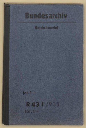 Reichsdruckerei: Bd. 1