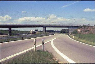 Ausfahrt aus Tangente Nord (Schwetzingen Richtung Mannheim) zu Nebenfahrbahn Ost (Heilbronn Richtung Mannheim)
