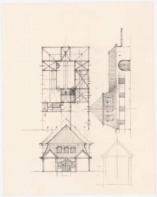 Gutshaus: Grundriss und Ansichten
