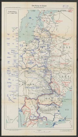 Beilage 13. Der Krieg im Osten. Die Front Anfang Juli 1917.