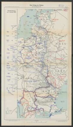 Beilage 13. Der Krieg im Osten. Die Front Anfang Juli 1917.