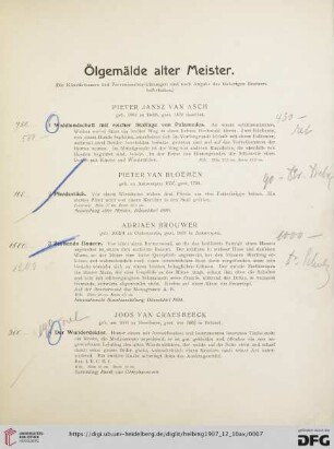 Ölgemälde alter Meister (Nr. 1-24)