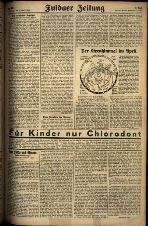 Zweite Ausgabe vom Dienstag, den 01. April 1930.