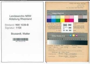 Entnazifizierung Walter Bousardt , geb. 11.10.1920 (Postbeamter)