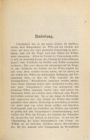 Der Primat des Willens bei Schopenhauer : eine kritische Untersuchung der psychologischen Grundanschauung Schopenhauers