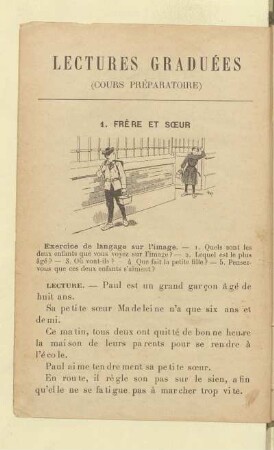 Lectures graduées (cours préparatoire) 1. Frère et soeur