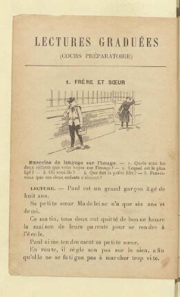 Lectures graduées (cours préparatoire) 1. Frère et soeur