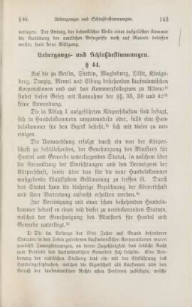 Uebergangs- und Schlußbestimmungen