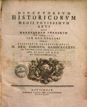 Directorium Historicorum Medii Potissimum Aevi