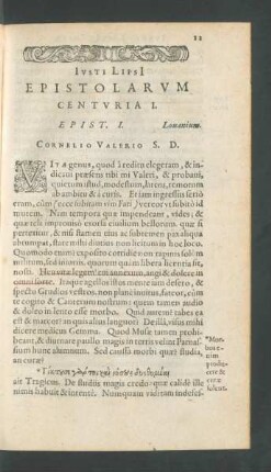 Iusti Lipsii Epistolarum Centuria I.