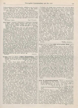 129 [Rezension] Commer, Ernst (Hrsg.), Divus Thomas. Jahrbuch für Philosophie und spekulative Theologie. 2. Serie. 4. Jahrg., 4 Hefte