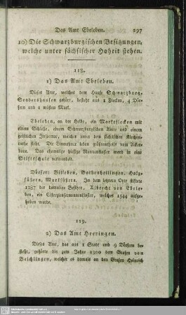 10) Die Schwarzenburgischen Besitzungen, welche unter sächsischer Hoheit stehen
