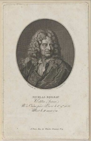 Bildnis des Nicolas Boileau Despréaux