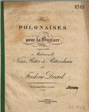Huit polonaises pour la guitare