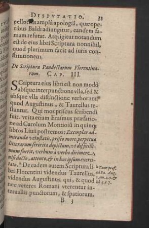 De Scriptura Pandectarum Florentinarum. Cap. III.