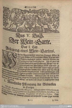 Das V. Buch. Der Wein-Garte.