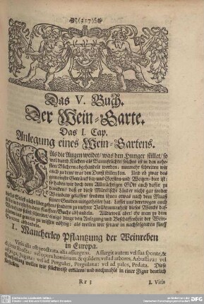 Das V. Buch. Der Wein-Garte.