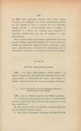 Section II. Du droit international actuel