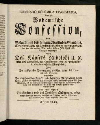 1-119, Boehmische Confession