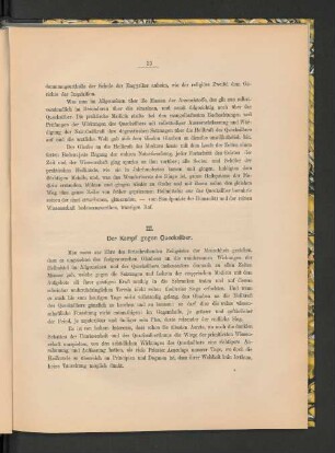 III. Der Kampf gegen Quecksilber.