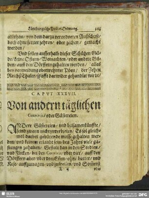 Caput XXXVII. Von andern täglichen Conviviis, oder Gästereien