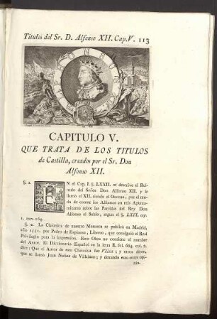 Capitulo V. Titulos del Sr. Don Alfonso XII.