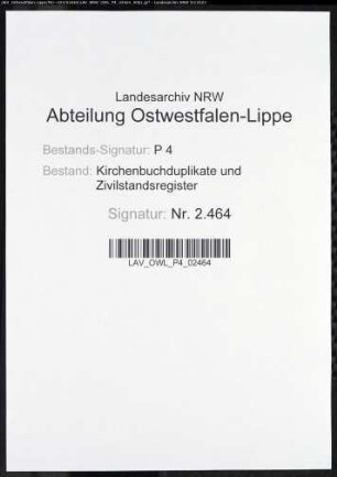 Kirchenbuchduplikat der evangelischen Gemeinde Ramsbeck-Neuandreasberg (Gerichtsbezirk Brilon) (GHT 1869, GHT 1871). (Gemeinde: Ramsbeck-Neuandreasberg, evangelische Gemeinde (Gerichtsbezirk Brilon))