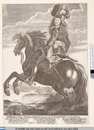 Wolfgang Julius Graf von Hohenlohe, zu Pferde