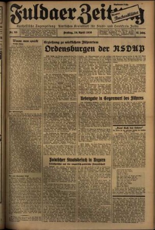 Ausgabe vom Freitag, den 24. April 1936.
