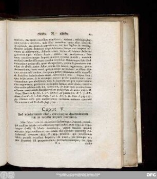 Caput V. Sed conservatum illud, curatiusque determinatum fuit in recessu imperi novissimo.