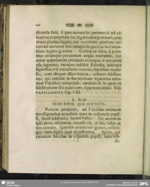 §. XLIII. Filum Eorum, Quae Sequuntur