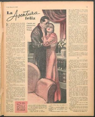 La aventura feliz : Cuento por Erskine Caldwell