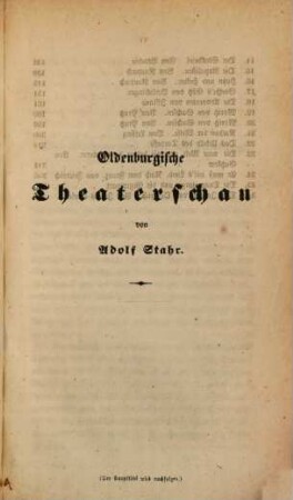 Kleine Schriften zur Kritik der Literatur und Kunst : von Adolf Stahr. Bevorw. von Julius Mosen, 2. Oldenburgische Theaterschau