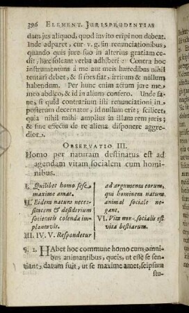 Observatio III.