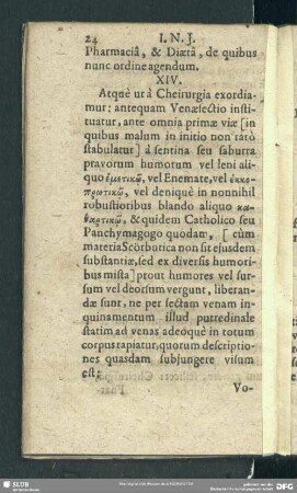 XIV. Atquè ut à Cheirurgia ...