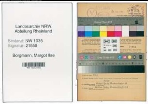 Entnazifizierung Margot Ilse Borgmann , geb. 02.10.1917 (Sekretaerin)