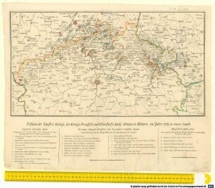 Position der Kayserl. Königl. der Königl. Preusisch. und Churfürstl. Sächs. Arméen in Böhmen, im Jahre 1778. bis den 10. August