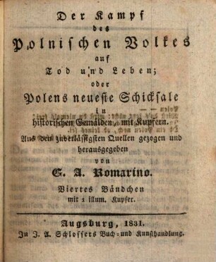 Der Kampf des Polnischen Volkes auf Tod und Leben : in historischen Gemälden, 4