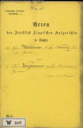 Wallbaum Nr. 26 zu Varenholz gegen Färber Krügermeier in Varenholz