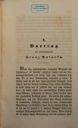 Verhandlungen der Gesellschaft des Vaterländischen Museums in Böhmen. 23. 1846