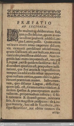 Praefatio Ad Lectorem