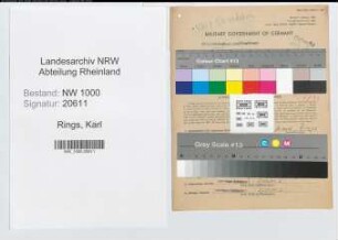 Entnazifizierung Karl Rings, geb. 05.09.1897 (Arzt)
