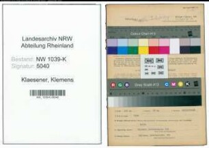 Entnazifizierung Klemens Klaesener , geb. 13.10.1895 (Arbeiter)